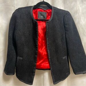 Mossimo Tweed Jacket   Black Dot  Hood Eye Closure Size M Medium